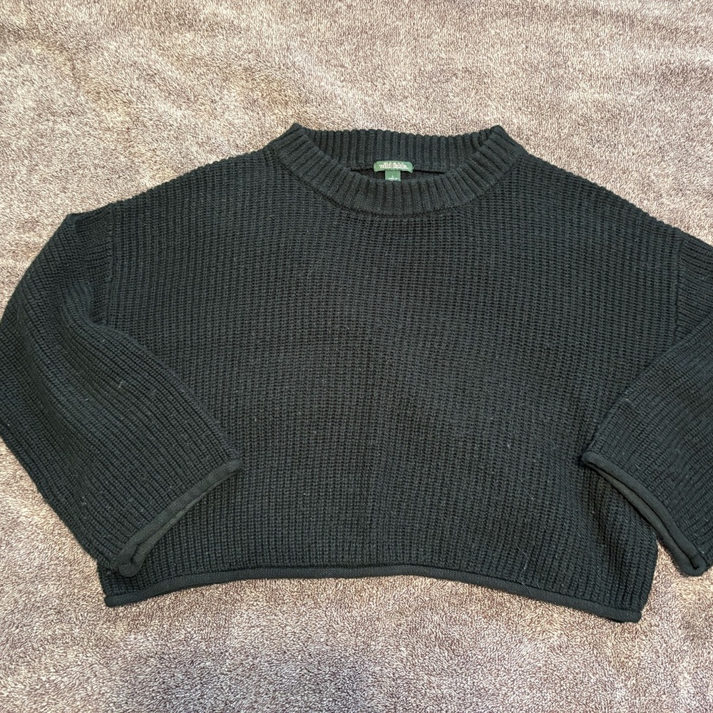 Wild Fable Black Ribbed Sweater